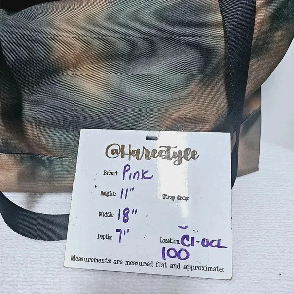 Victoria's Secret Pink large blotch watercolor toe bag NWT - Picture 11 of 12